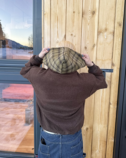 チェックフードジャケット KM7016