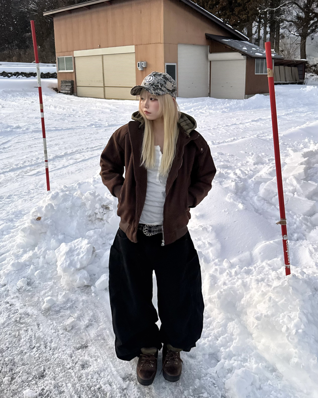 チェックフードジャケット KM7016