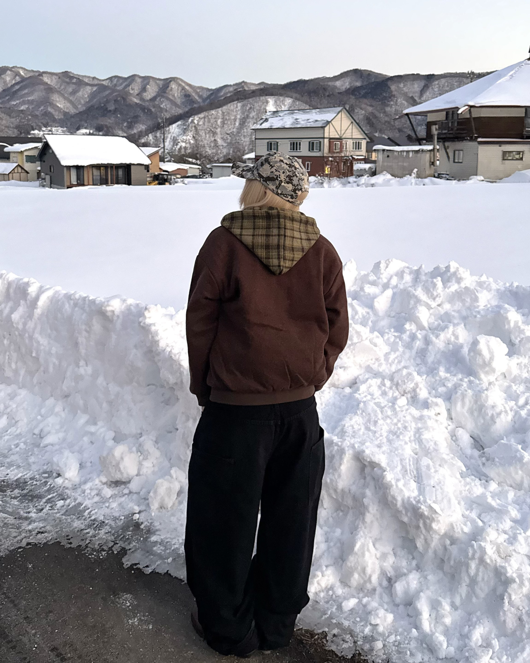 チェックフードジャケット KM7016