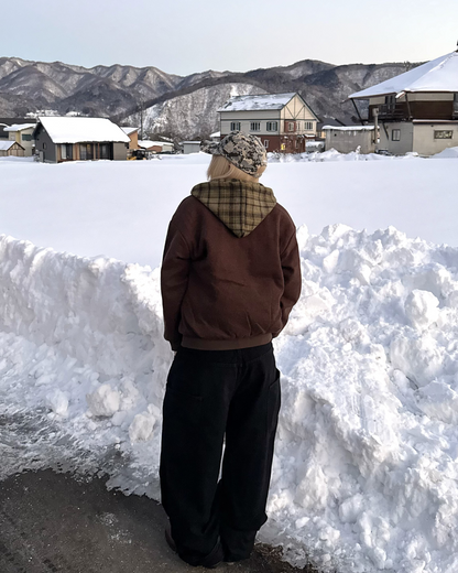 チェックフードジャケット KM7016