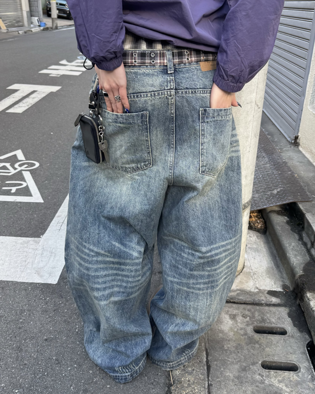 ウォッシュデニムパンツ KM7017