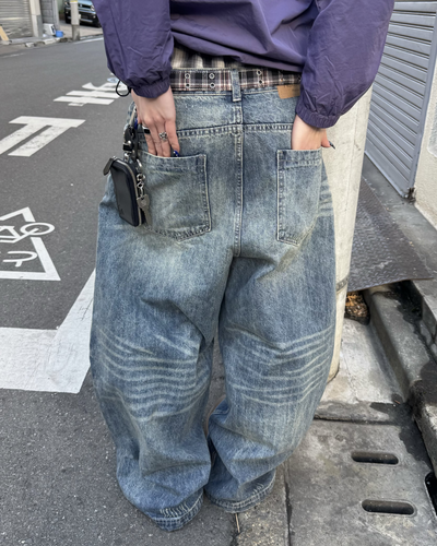 ウォッシュデニムパンツ KM7017