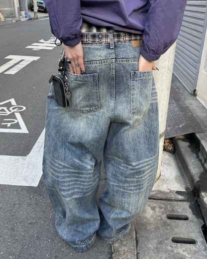 ウォッシュデニムパンツ KM7017