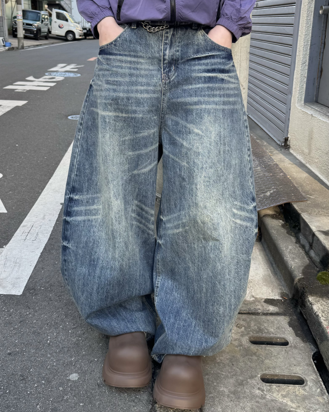 ウォッシュデニムパンツ KM7017