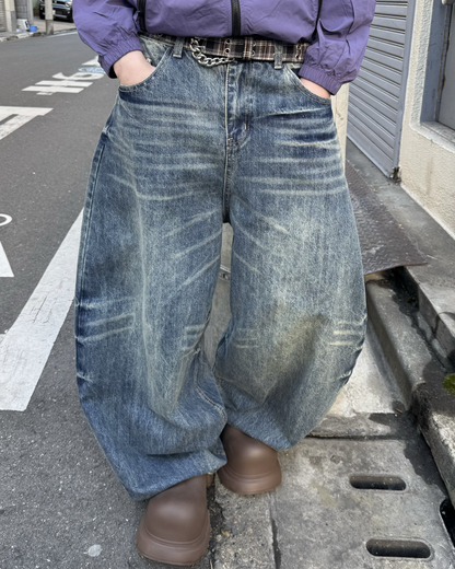 ウォッシュデニムパンツ KM7017