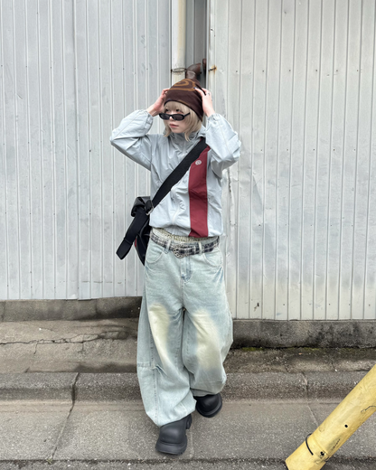 ライトブルーウォッシュデニムパンツ KM7027