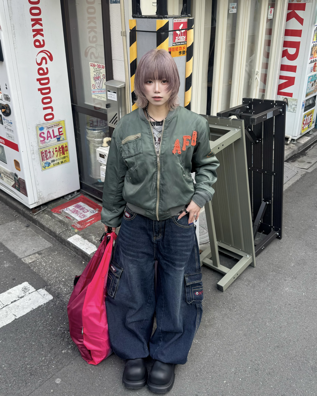 ワイドレッグカーゴパンツ KM7034