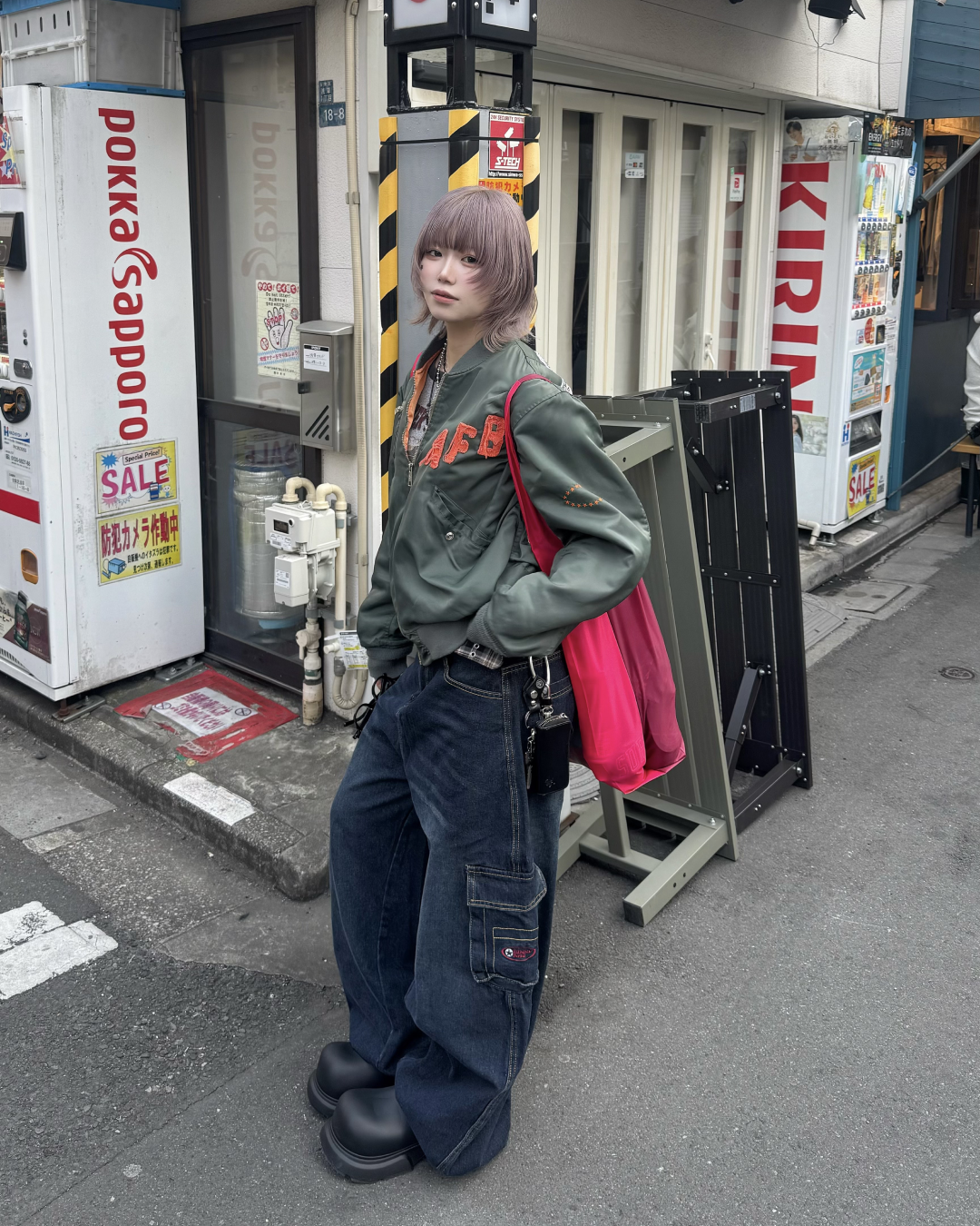 ワイドレッグカーゴパンツ KM7034