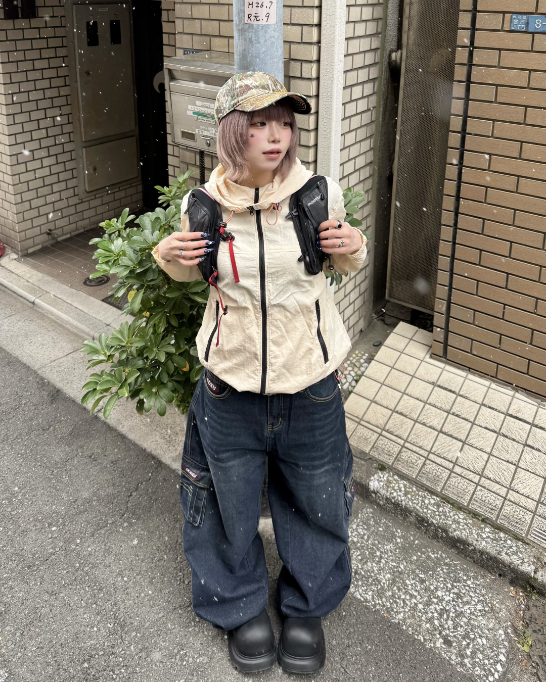 ワイドレッグカーゴパンツ KM7034