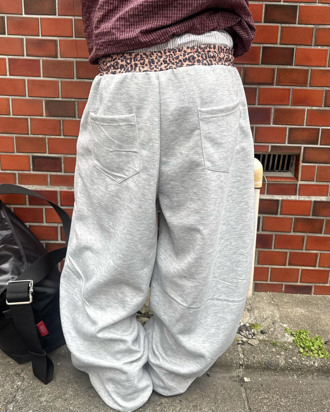 パッチワークスウェットパンツ KM7039