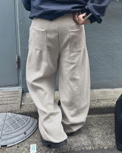 レトロボーダースウェットパンツ KM7040