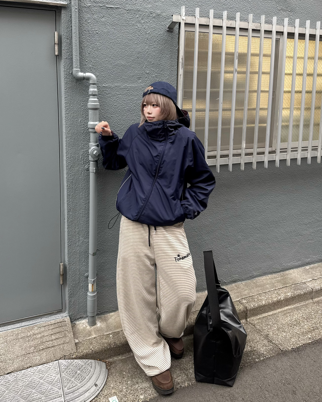 レトロボーダースウェットパンツ KM7040