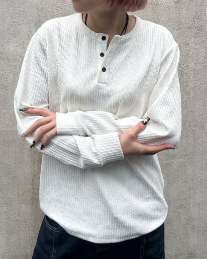カジュアルヘンリーネックTシャツ KM7059