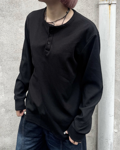 カジュアルヘンリーネックTシャツ KM7059