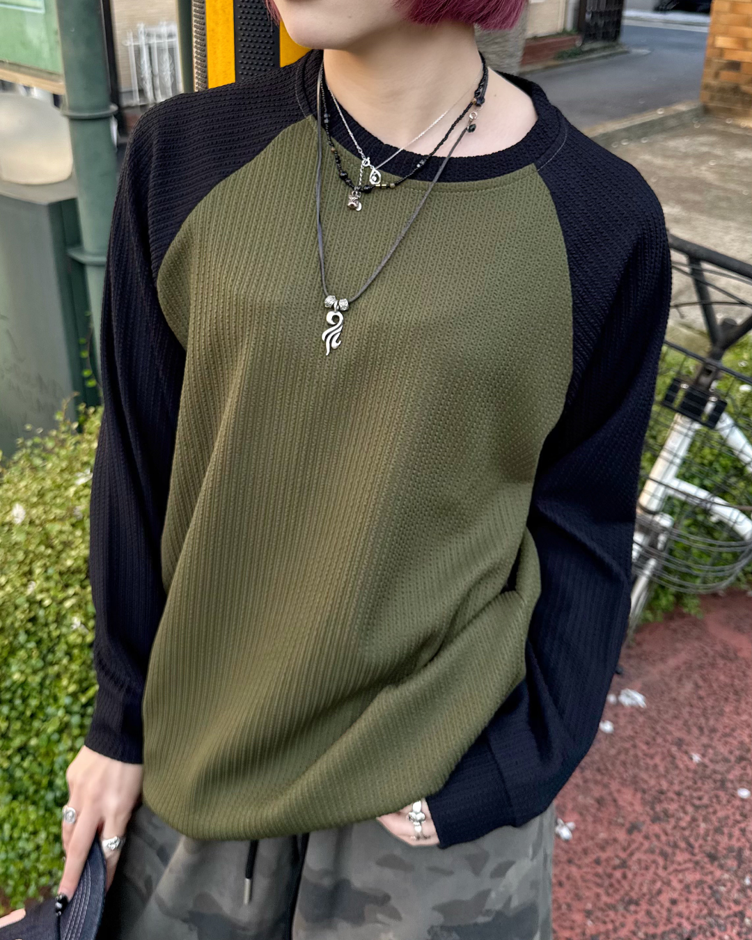 サーマルラグランTシャツ KM7062