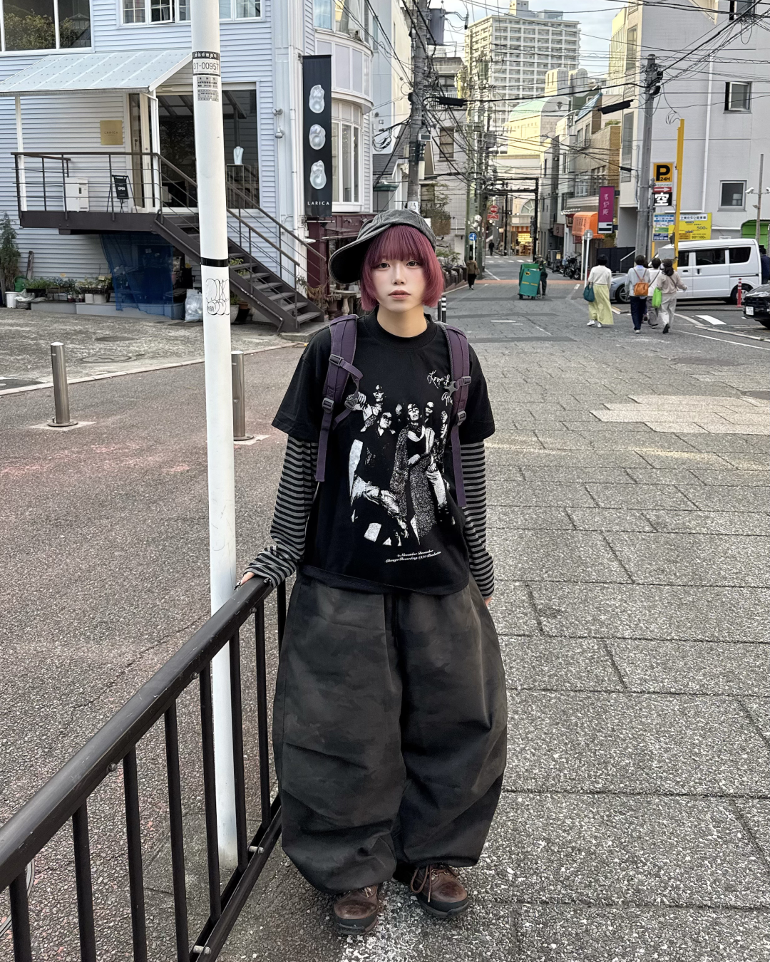 レイヤードボーダーTシャツ KM7066