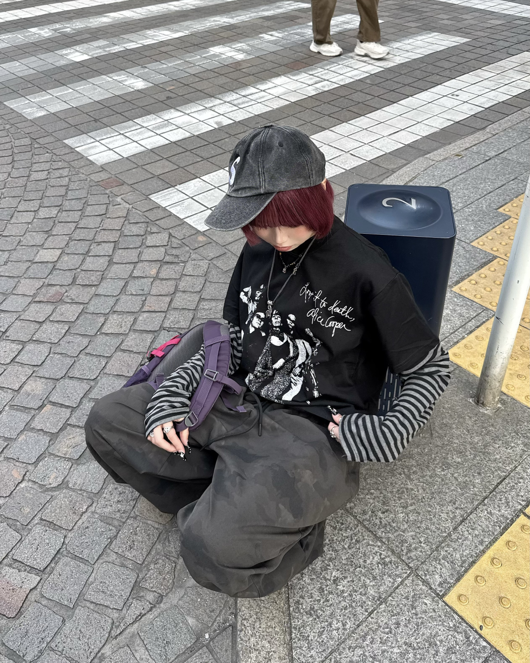 レイヤードボーダーTシャツ KM7066