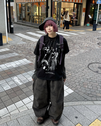 レイヤードボーダーTシャツ KM7066