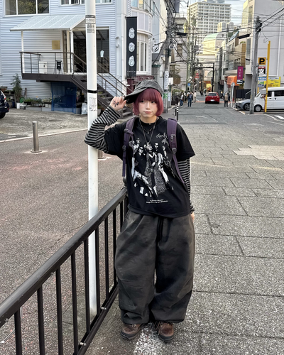 レイヤードボーダーTシャツ KM7066