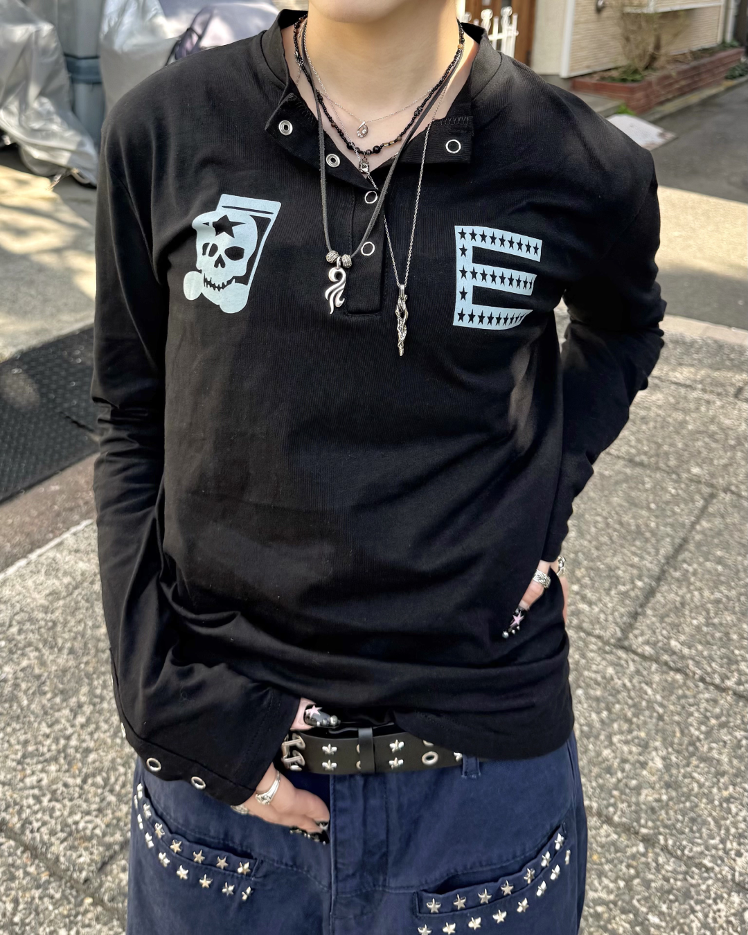 ヘンリーネックロゴTシャツ KM7067