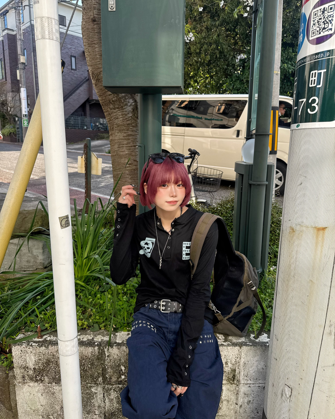 ヘンリーネックロゴTシャツ KM7067