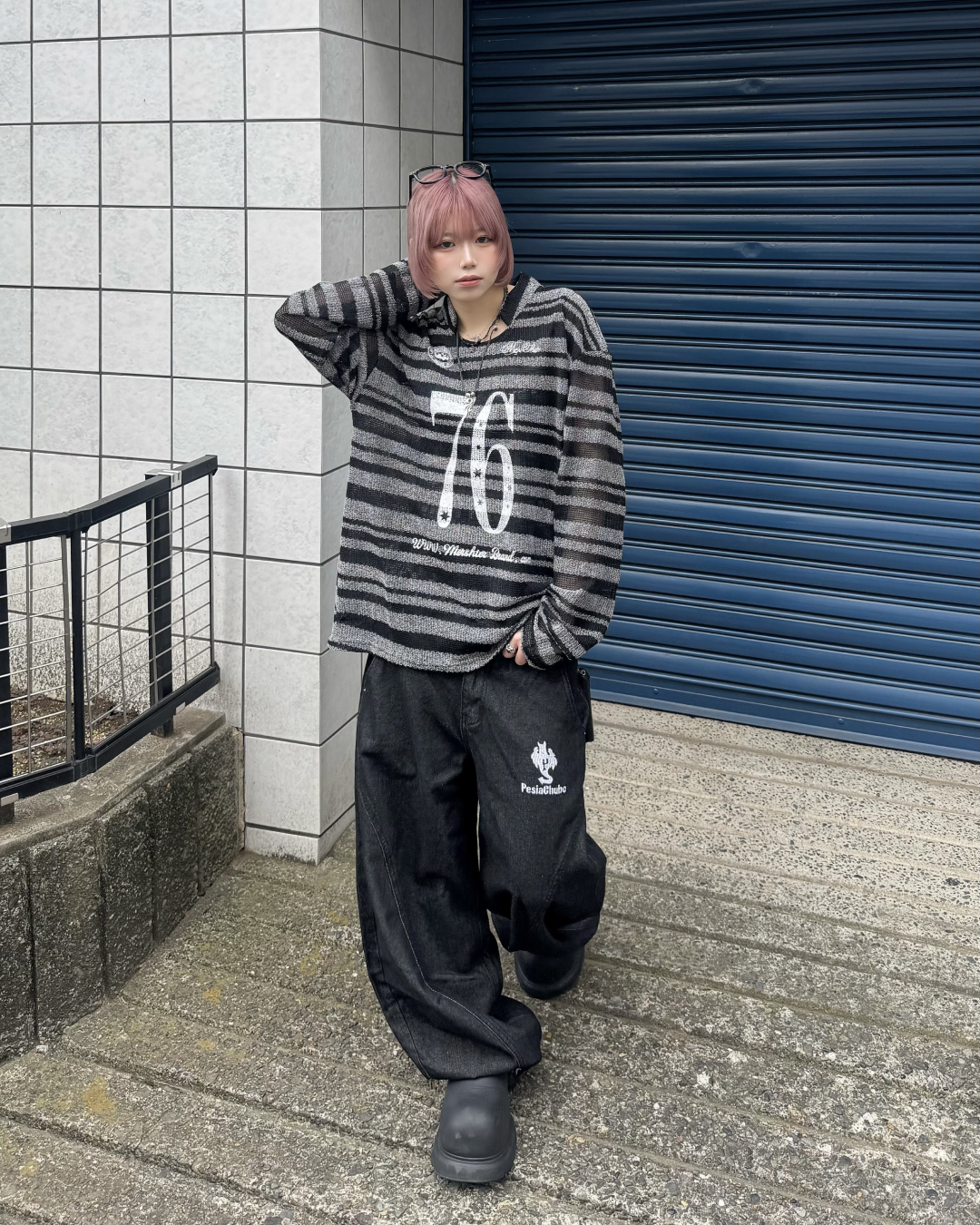 レイヤードデニムパンツ KM7081