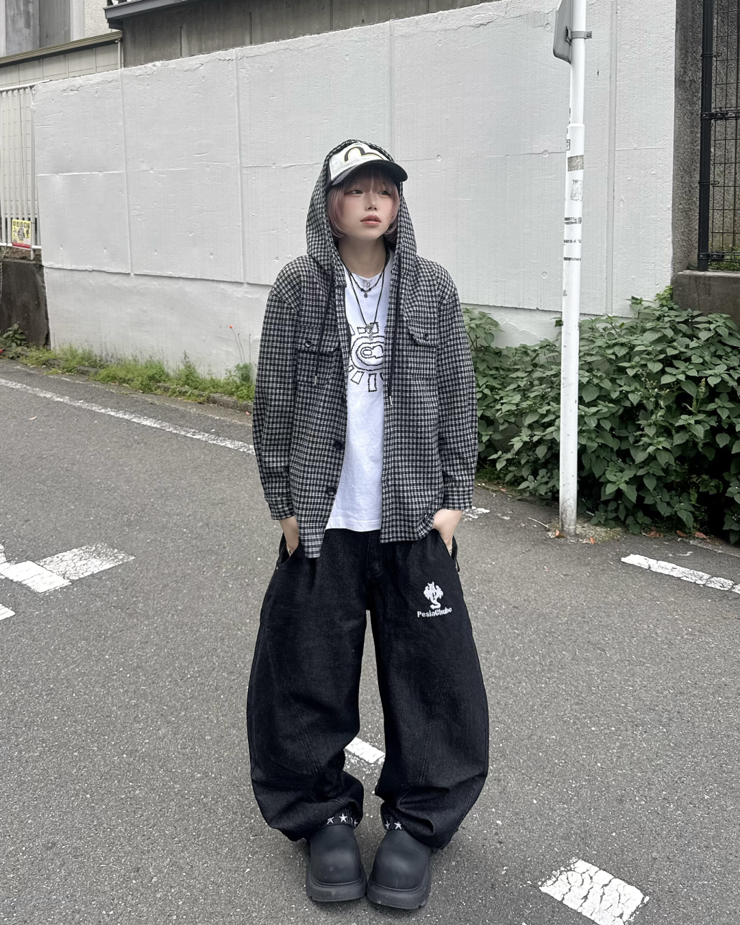 レイヤードデニムパンツ KM7081