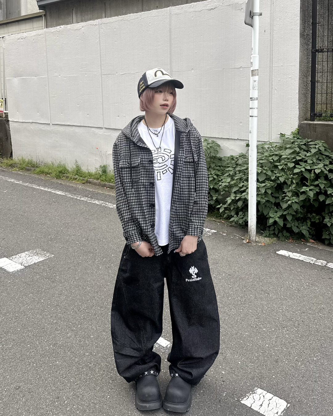 レイヤードデニムパンツ KM7081