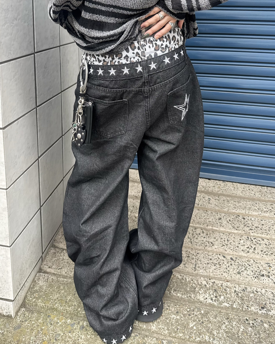 レイヤードデニムパンツ KM7081