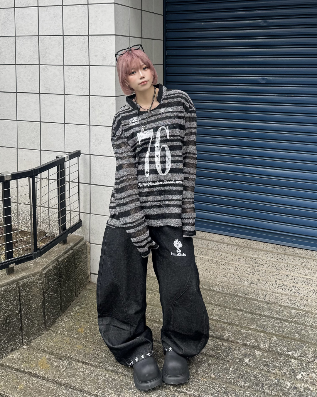 レイヤードデニムパンツ KM7081