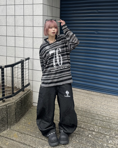 レイヤードデニムパンツ KM7081