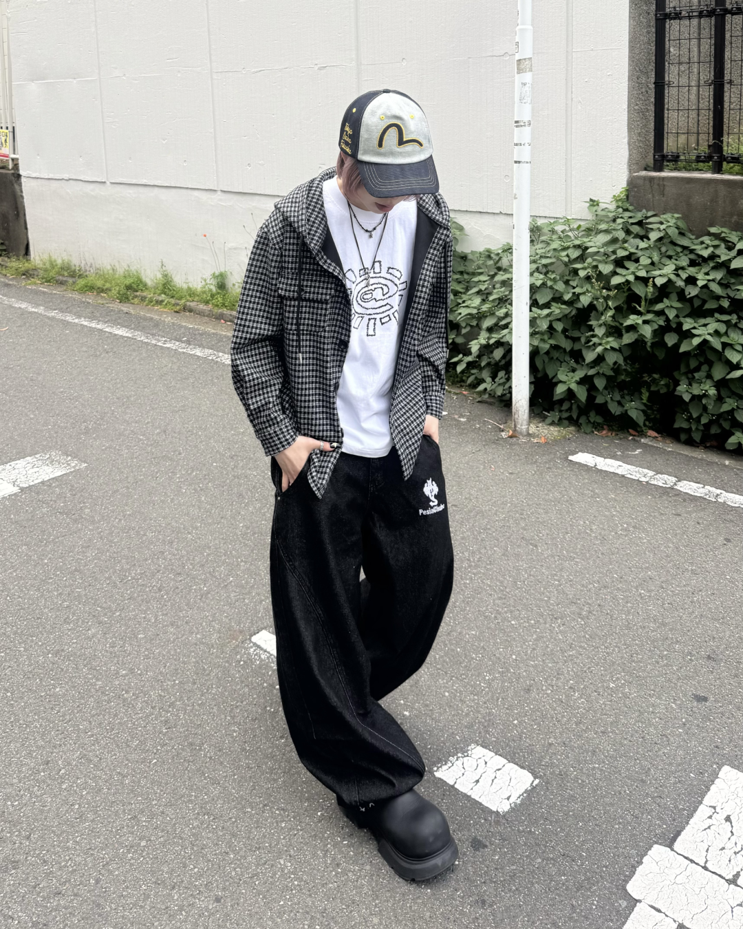 レイヤードデニムパンツ KM7081