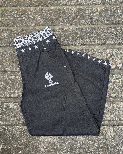 レイヤードデニムパンツ KM7081