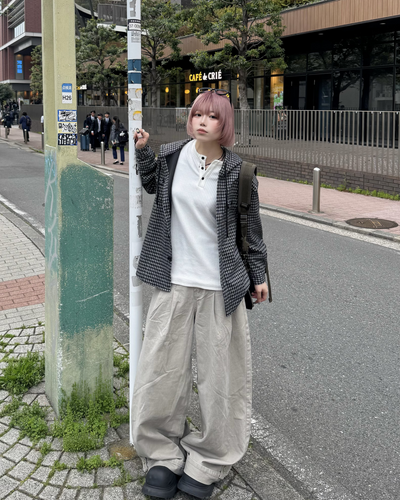 2タックワイドレッグパンツ KM7082