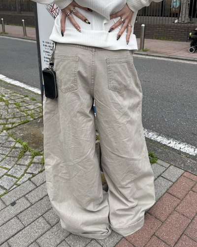 2タックワイドレッグパンツ KM7082