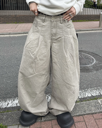 2タックワイドレッグパンツ KM7082