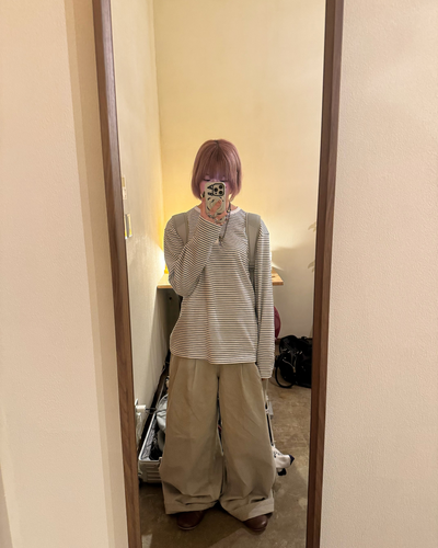 2タックワイドレッグパンツ KM7082