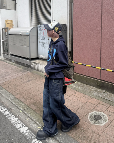 ロゴヒップカーブパンツ KM7099