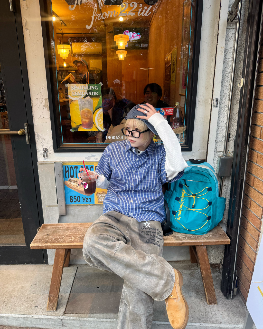 ダメージ加工プリントデニム KM7102