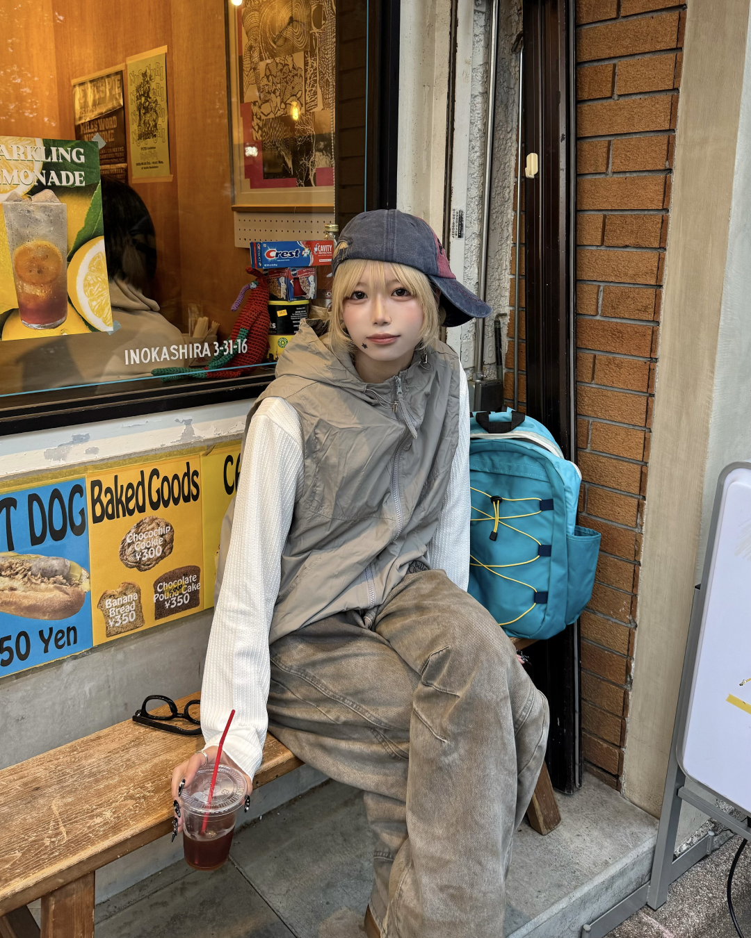 フードナイロンベスト KM7107