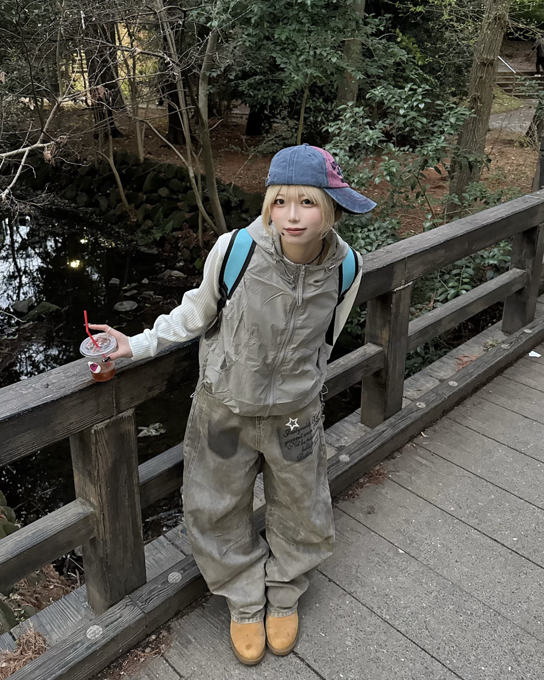 フードナイロンベスト KM7107