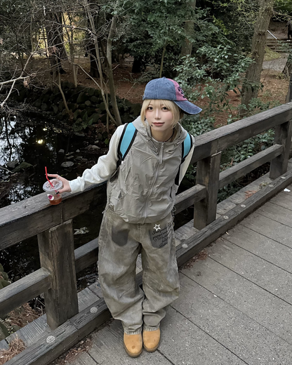 フードナイロンベスト KM7107