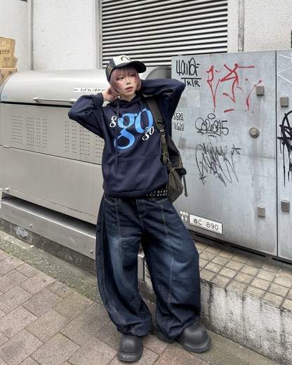 ロゴフードパーカー KM7118