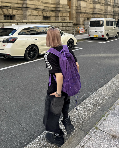 カラーシングルチェックリュック KM7125