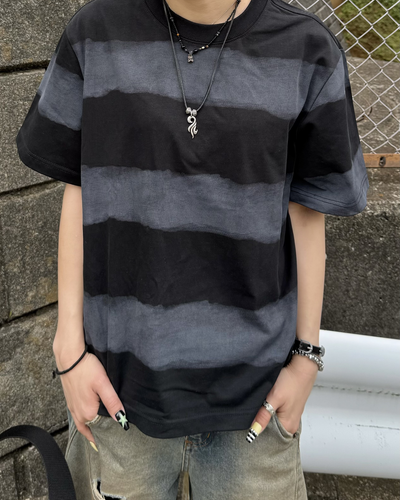 グラデーションボーダーTシャツ KM7133