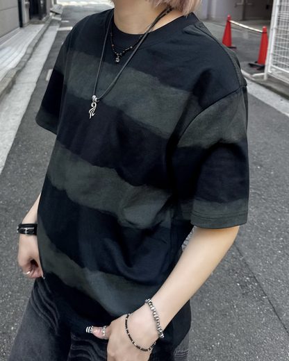 グラデーションボーダーTシャツ KM7133