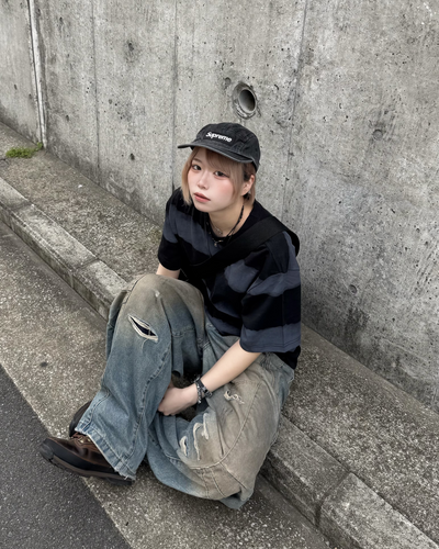 グラデーションボーダーTシャツ KM7133