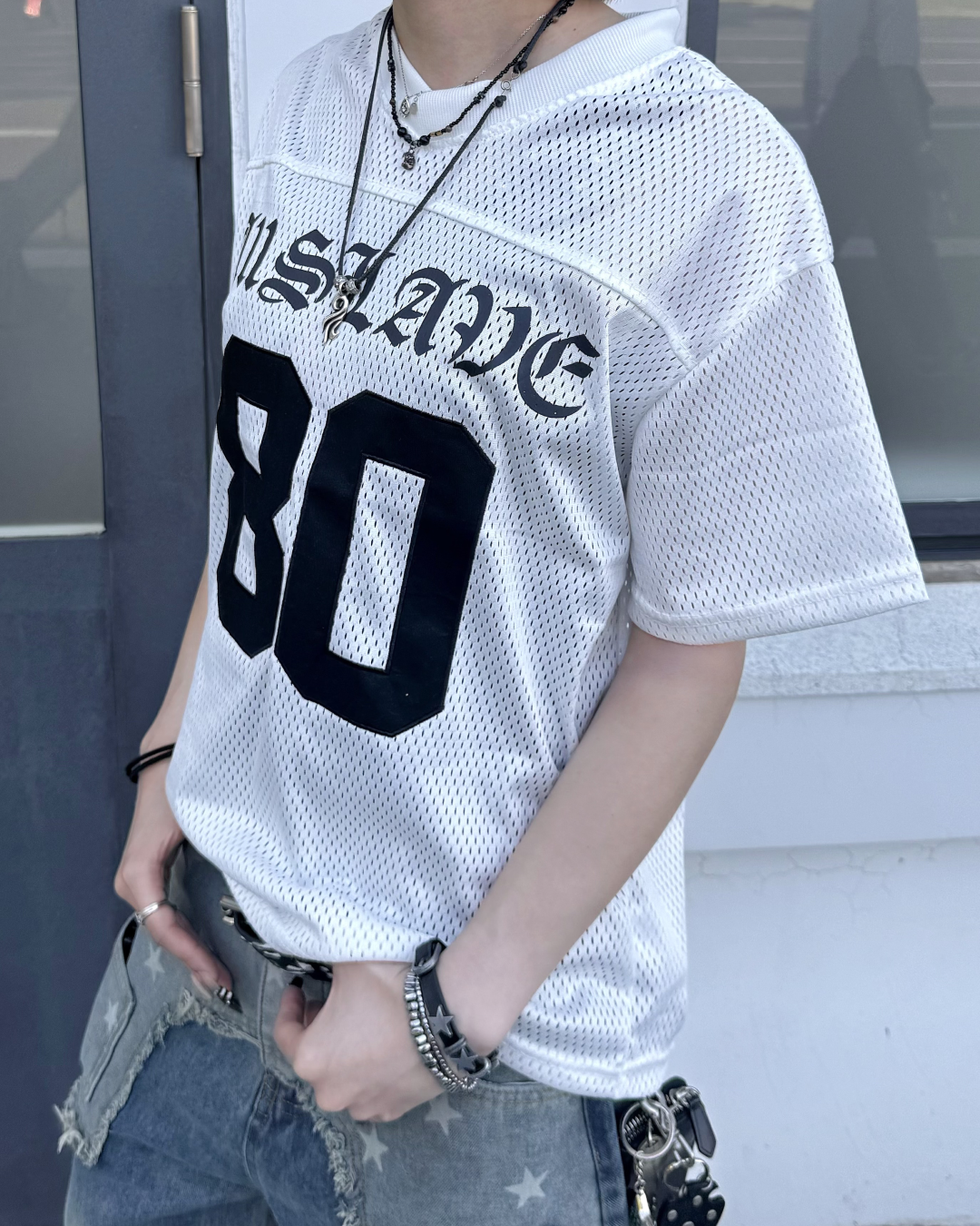 ナンバーメッシュTシャツ KM7149