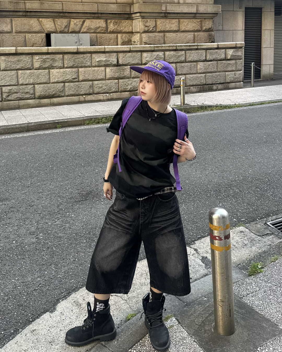 ウォッシュハーフデニムパンツ KM7153
