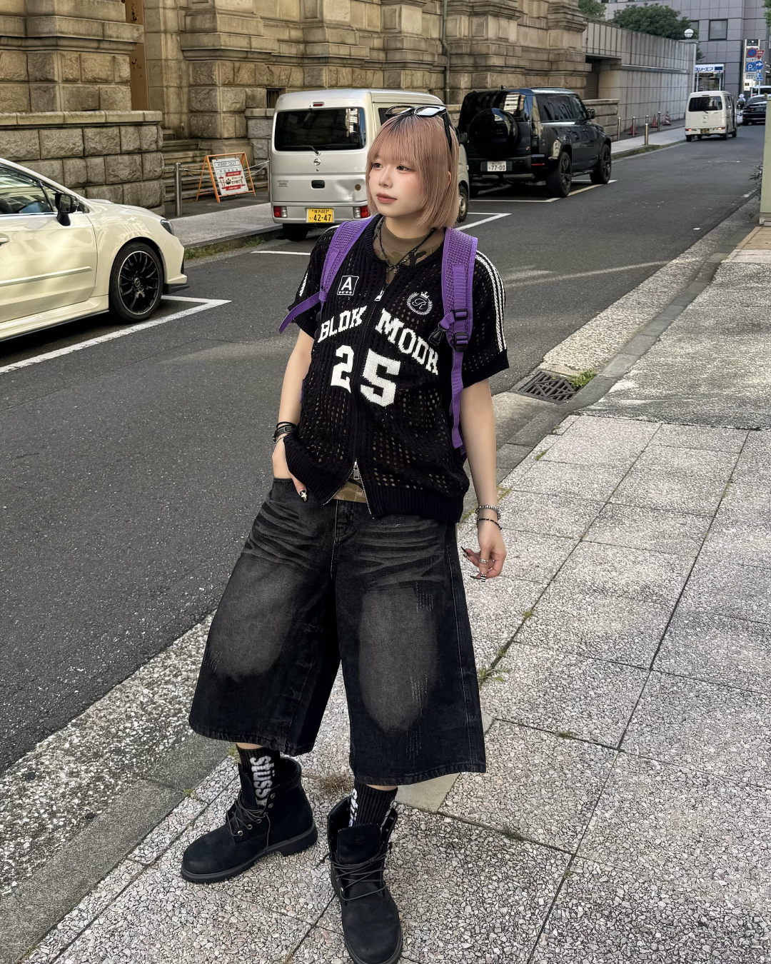 ウォッシュハーフデニムパンツ KM7153